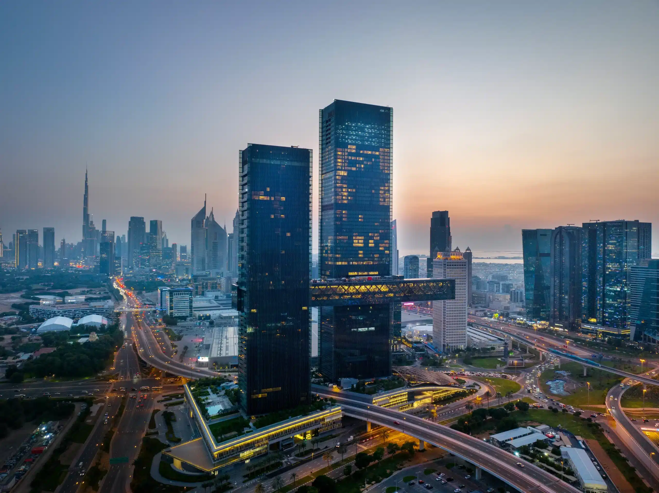 One Za'abeel exterior at evening